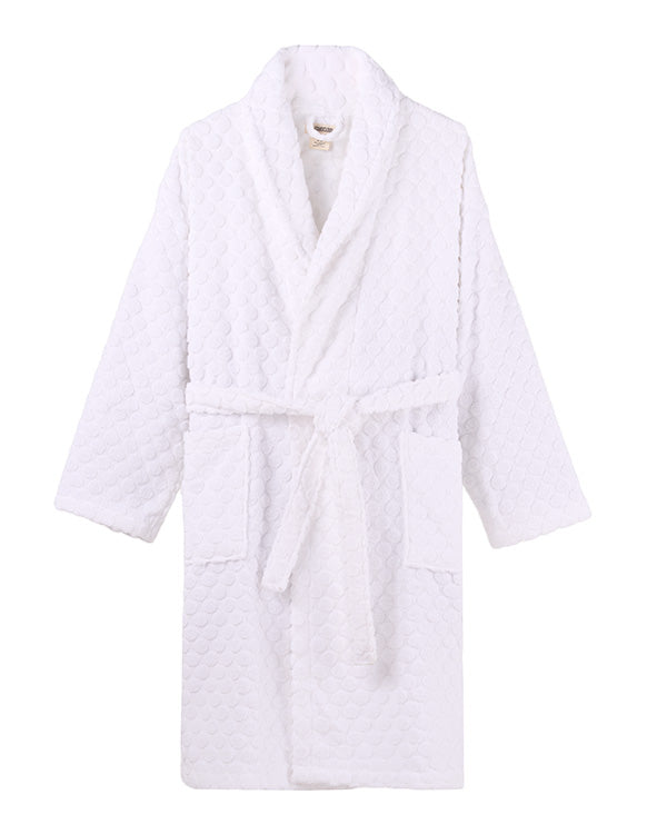 Polka Dot Robe  – White