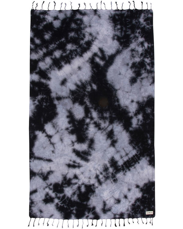 Black Acid Wash Beach Towel- Sand CloudL