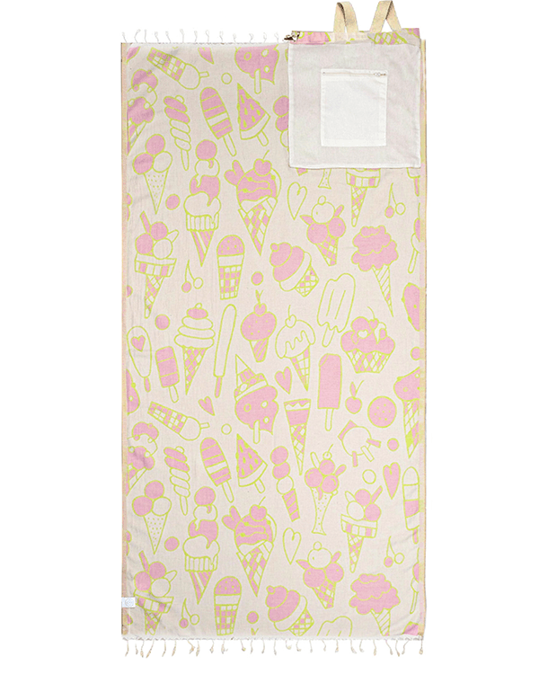 Ice Cream Towel Bag  – Natural