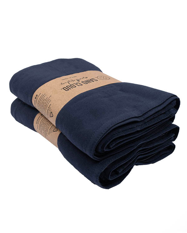 Terra Fringeless XL Bath Bundle – Navy – 2 Pack