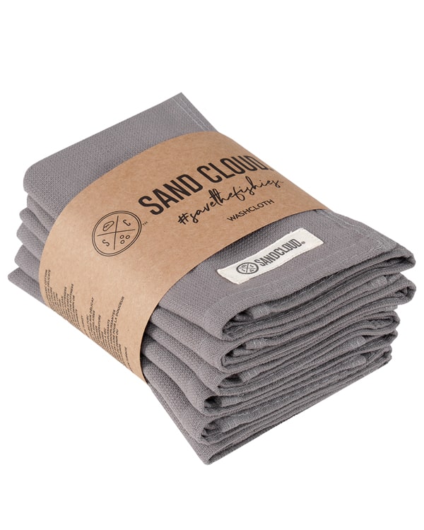 Terra Bath Washcloth  Bundle – 6 Pack – Grey