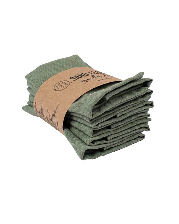 Terra Bath Washcloth Bundle 6 Pack –  Hedge Green